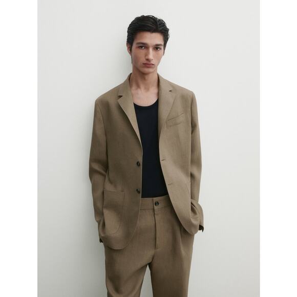 MASSIMO‎ DUTTI 100% linen blazer co-ord jacket - Picture 2 of 13